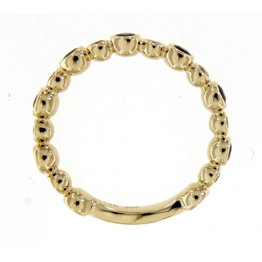Real Diamond Fancy Daily Wear Blue Sapphire Band - Picture 4 of 7